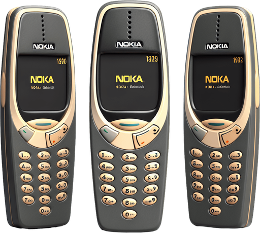 Photorealistic NOKIA 3310 from front view, but change the logo to "NOKAI"