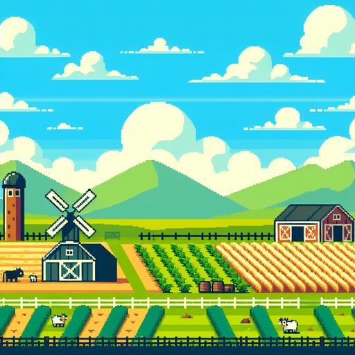 farm style

2D Platformer Background..
Single Game Texture. In-Game asset. 2d. Blank background. High contrast. No shadows.