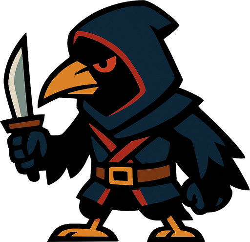 2d assassin bird.
In-Game asset.  2d.  High contrast.  No shadows