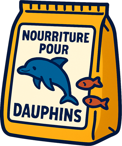 nourriture pour dauphins.
In-Game asset.  2d.  High contrast.  No shadows