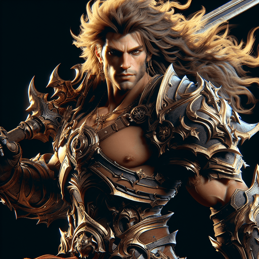 Hero.
Make an image of a hero of game who is a very strong human