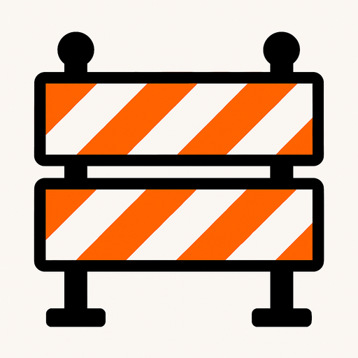 Barrier.
In-Game asset.  2d.  High contrast.  No shadows
