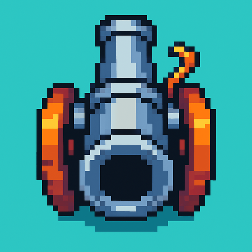 Cañon pixel vista desde arriba.
In-Game asset.  2d.  High contrast.  No shadows