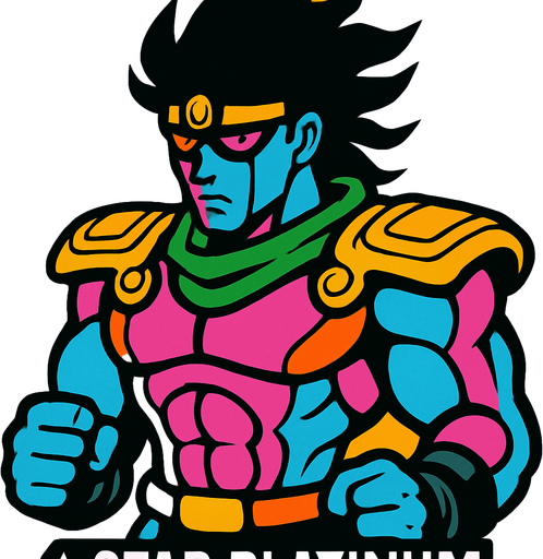 Star platinum 
jojo.
In-Game asset.  2d.  High contrast.  No shadows