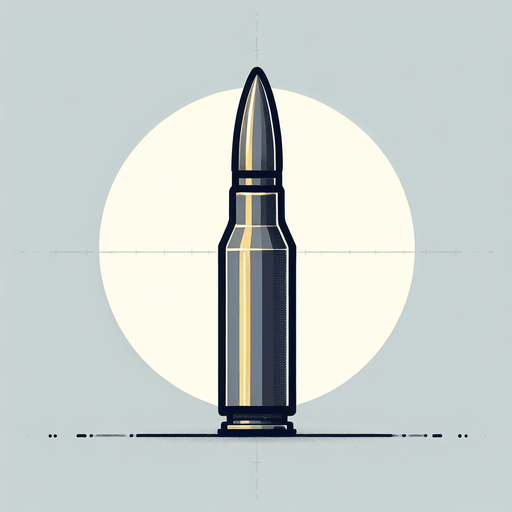 bullet 2d.  Blank background.  High contrast.  No shadows