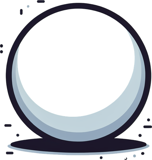 cartoon white circle.
Single Game Texture. In-Game asset. 2d. Blank background. High contrast. No shadows.