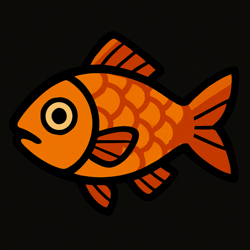fish.
In-Game asset.  2d.  High contrast.  No shadows