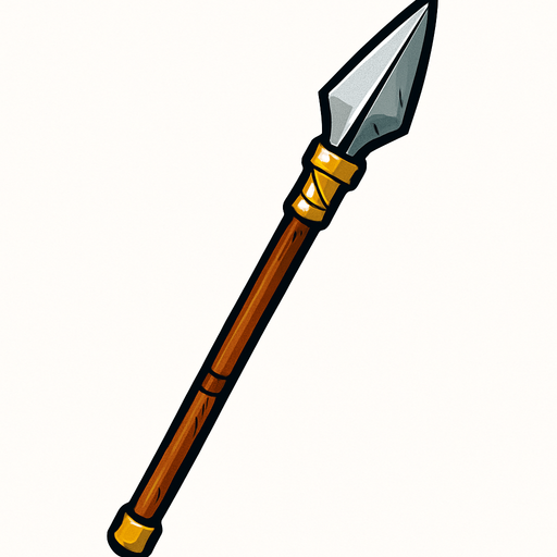 Mızrak.
In-Game asset.  2d.  High contrast.  No shadows