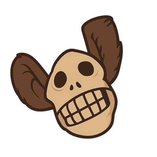 monkey. No background. Transparent background. Blank background. No shadows. 2d. In-Game asset. flat