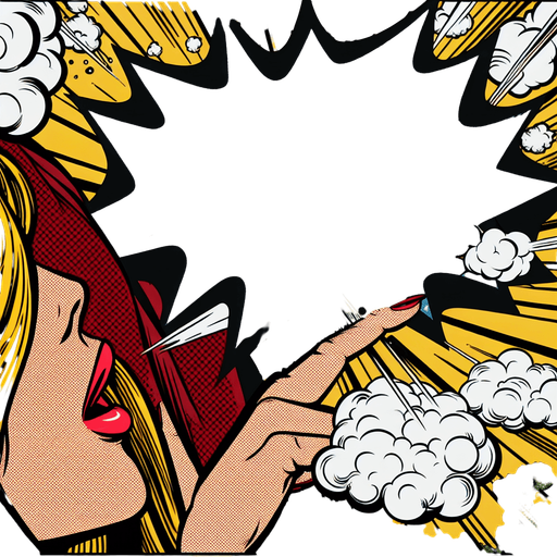 text popup "x512".
comics style