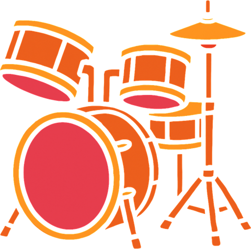 Drums.
In-Game asset.  2d.  High contrast.  No shadows