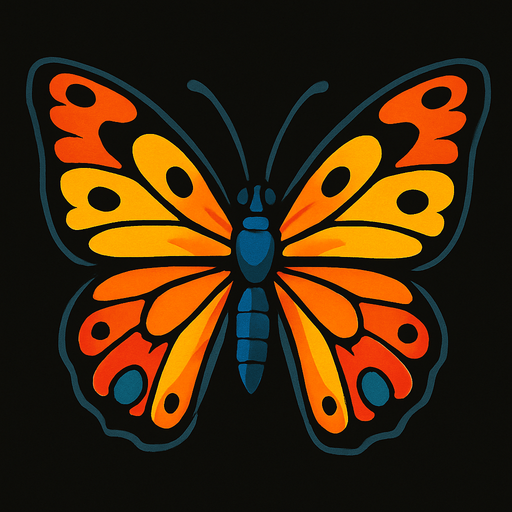 Papillon (insecte).
In-Game asset.  2d.  High contrast.  No shadows