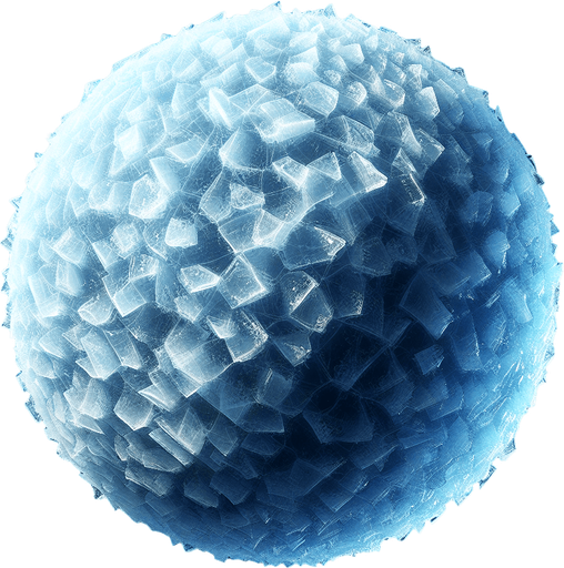Sparse Ice particle. Single Game Texture. In-Game asset. 2d. black background. High contrast. No shadows.