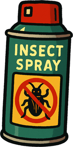 tube de spray anti insectes.
In-Game asset.  2d.  High contrast.  No shadows