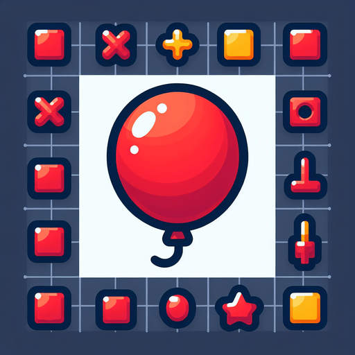 kırmızı balon.
Single Game Texture.  In-Game asset.  2d.  Blank background.  High contrast.  No shadows