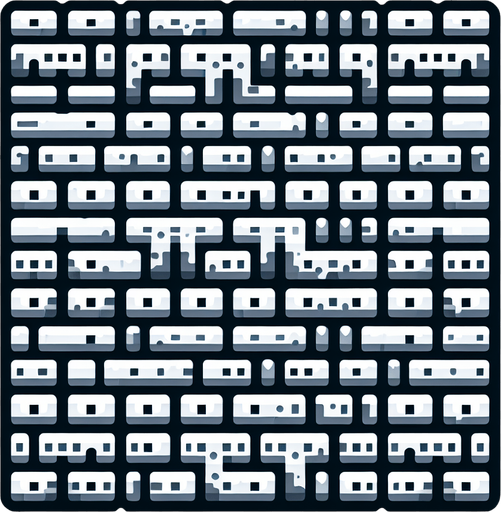 bakstenen muurpatroon.
Single Game Texture.  In-Game asset.  2d.  Blank background.  High contrast.  No shadows