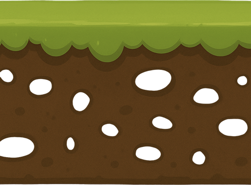 a piece of land and earth colored