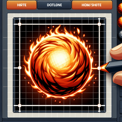 Fire ball. Bubble shooter game. Thin black outline..
Single Game Texture. In-Game asset. 2d. Blank background. High contrast. No shadows.