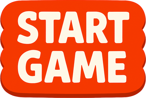 Start game button.
In-Game asset.  2d.  High contrast.  No shadows