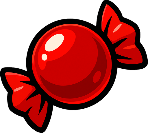 candy red.
In-Game asset.  2d.  High contrast.  No shadows