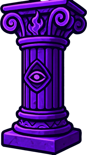 mytic purple column.
In-Game asset.  2d.  High contrast.  No shadows
