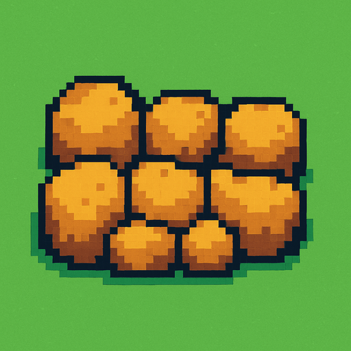 2d pixel art obstacle upview.
In-Game asset.  2d.  High contrast.  No shadows