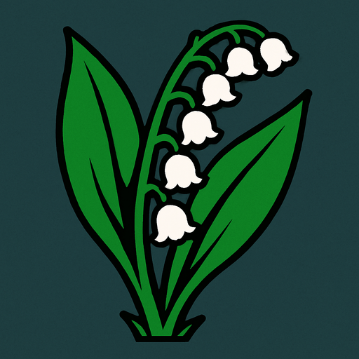 Lily of the Valley.
In-Game asset.  2d.  High contrast.  No shadows