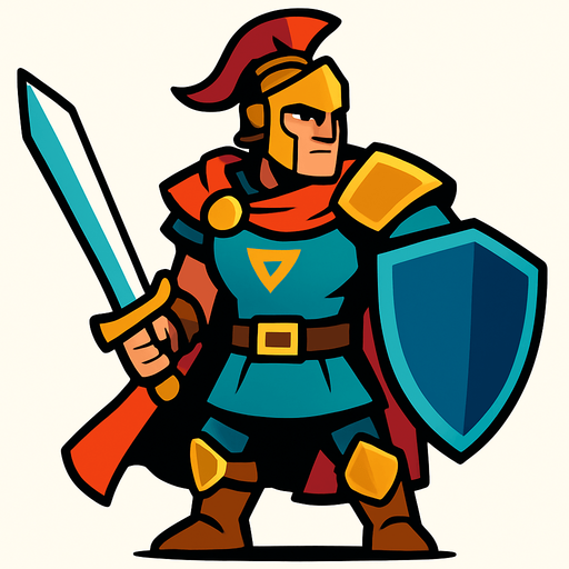 Hero.
In-Game asset.  2d.  High contrast.  No shadows