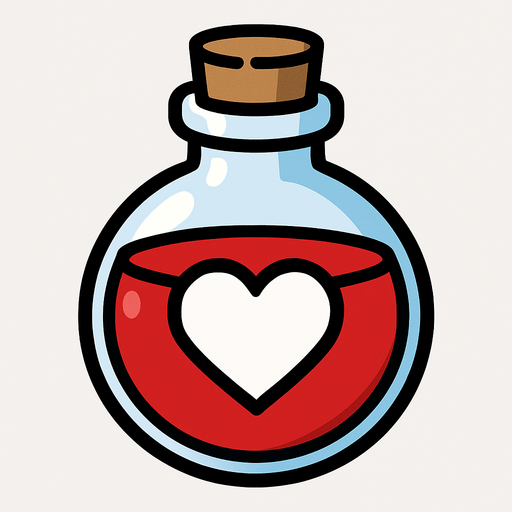 healtPoiton.
In-Game asset.  2d.  High contrast.  No shadows