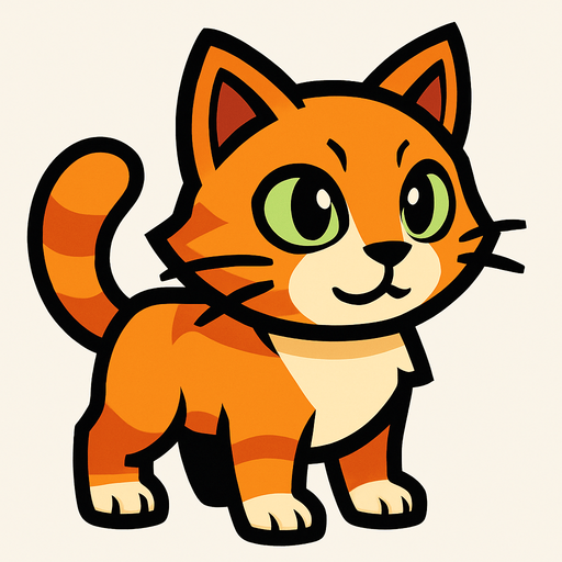 create a cat.
In-Game asset.  High contrast.  No shadows