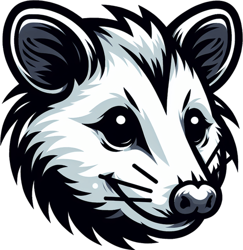 Opossum head, icon
Single Game Texture. In-Game asset. 2d. Blank background. High contrast. No shadows.