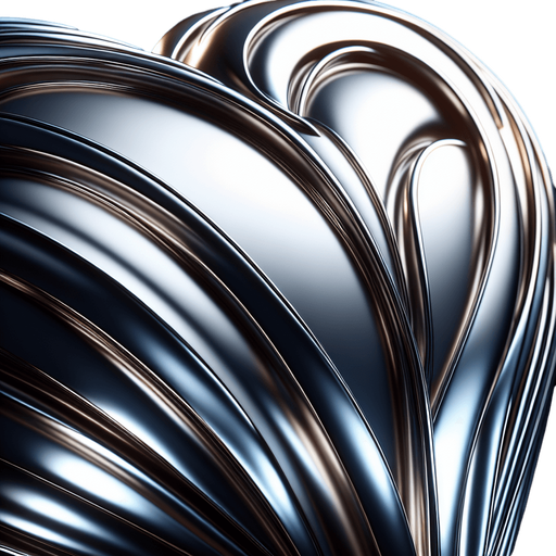face view of a big silver heart