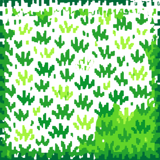 suelo de pasto de pixeles.
In-Game asset.  2d.  High contrast.  No shadows