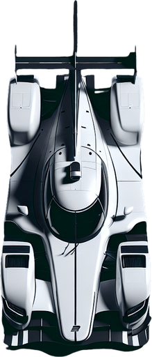 top down view of white racing car.
Single Game Texture.  In-Game asset.  2d.  Blank background.  High contrast.  No shadows