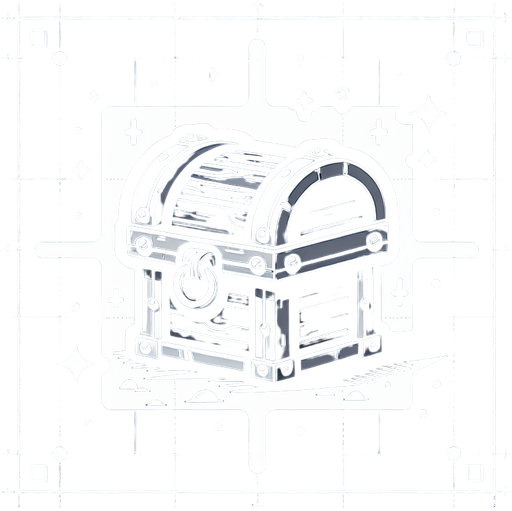 hazine kutusu.
Single Game Texture.  In-Game asset.  2d.  Blank background.  High contrast.  No shadows
