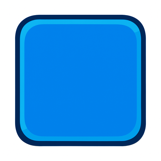 Blue block with curved edges.
In-Game asset.  2d.  High contrast.  No shadows