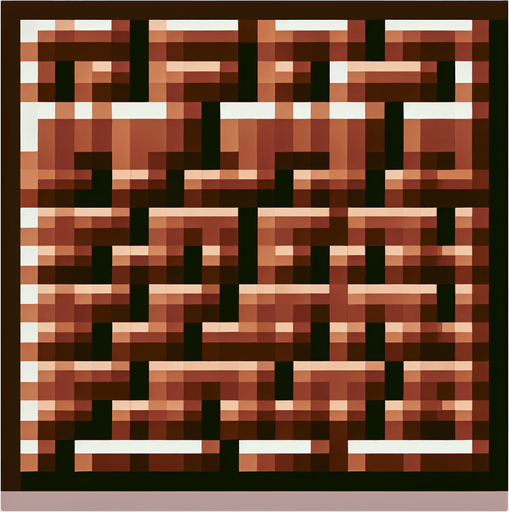 brick, brown color, pixel style.
Single Game Texture.  In-Game asset.  2d.  Blank background.  High contrast.  No shadows
