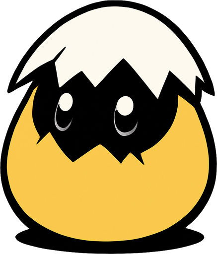 Digi huevo de botamon.
In-Game asset.  2d.  High contrast.  No shadows