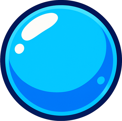 blue buble.
In-Game asset.  2d.  High contrast.  No shadows