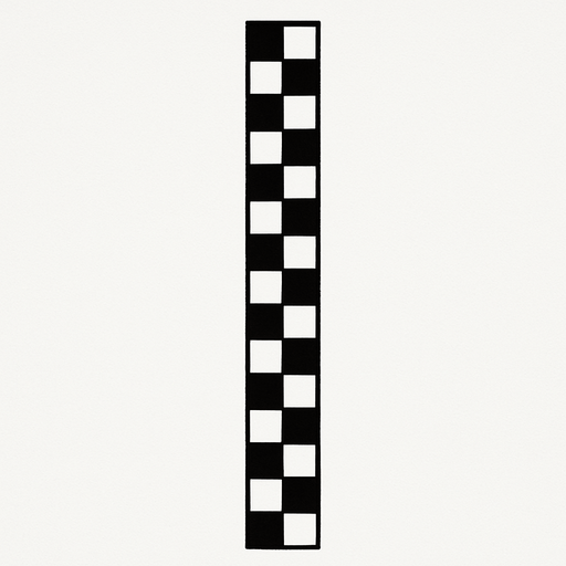 a line consisting of small squares in black and white is vertical from what happened at the races.
In-Game asset.  2d.  High contrast.  No shadows