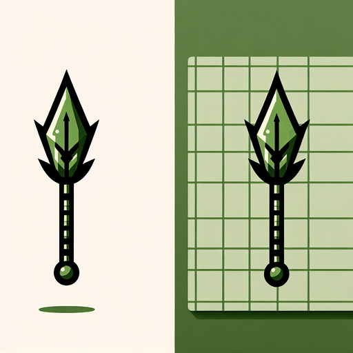 mızrak gibi ama dart karışımı yeşil dart.
Single Game Texture.  In-Game asset.  2d.  Blank background.  High contrast.  No shadows