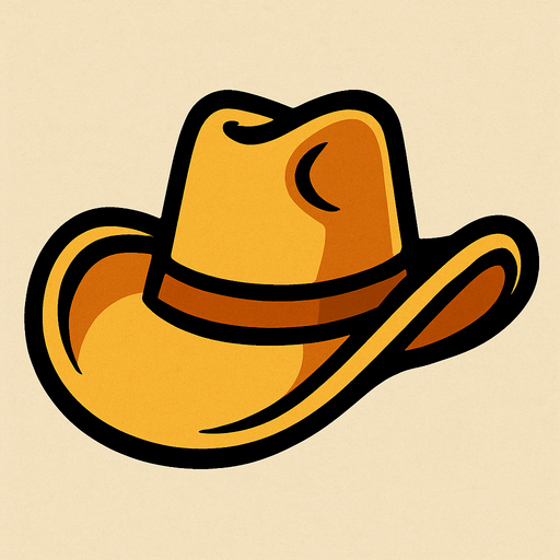 Cowboy hat.
In-Game asset.  2d.  High contrast.  No shadows