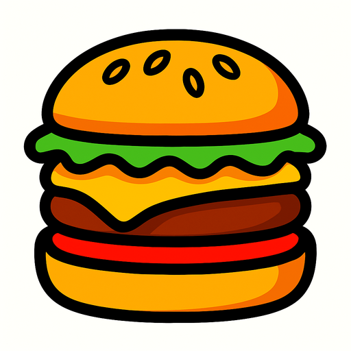 hamburger.
In-Game asset.  2d.  High contrast.  No shadows