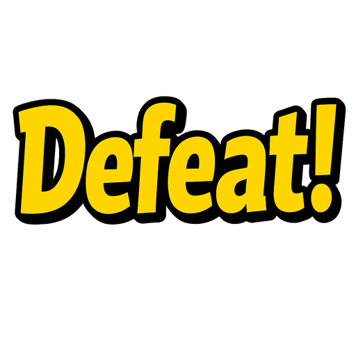 Change the text to say ‘Defeat!’