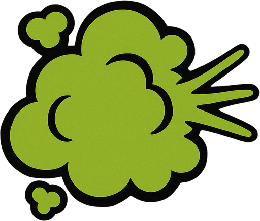 Fart cloud.
In-Game asset.  2d.  High contrast.  No shadows