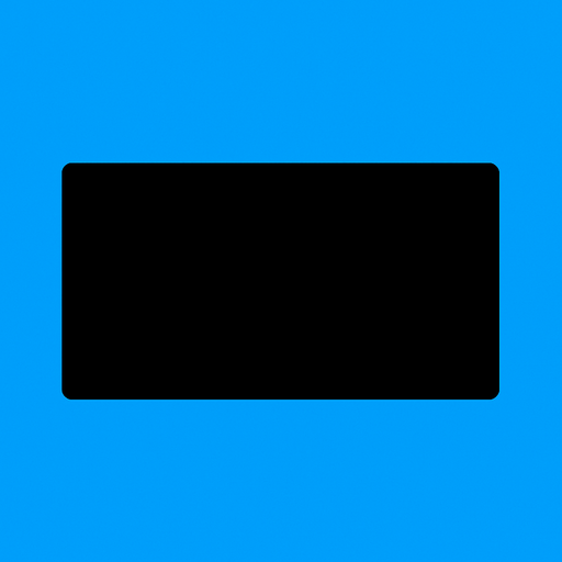 black rectangle.
In-Game asset.  2d.  High contrast.  No shadows