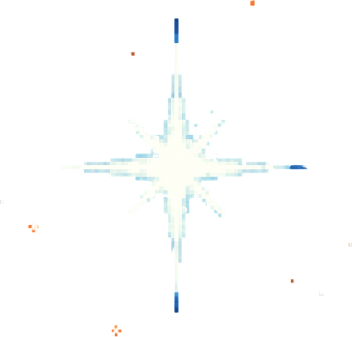 White star of the universe in Pixel Art style