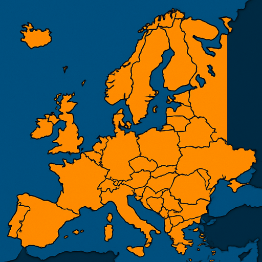 Map over Europe.
In-Game asset.  2d.  High contrast.  No shadows
