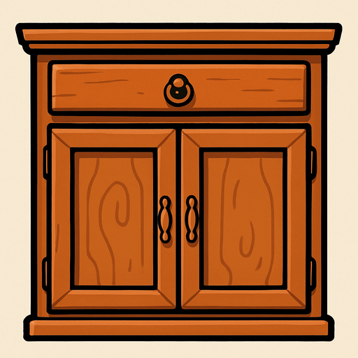 bir dolabın  üst kısmını çiz.
In-Game asset.  2d.  High contrast.  No shadows