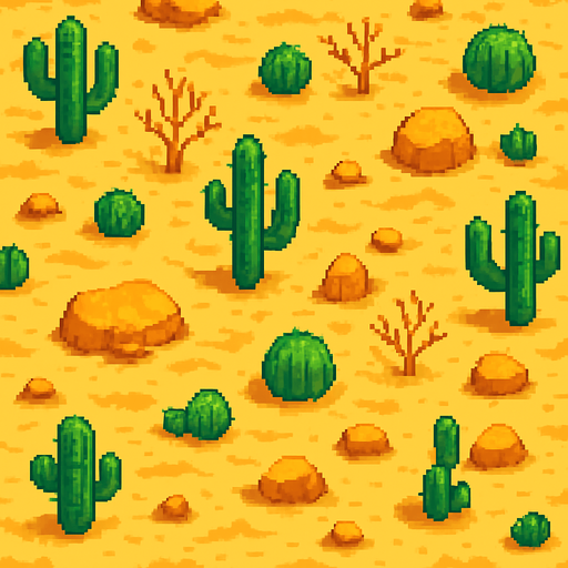 a background top down game pixel art desert.
In-Game asset.  2d.  High contrast.  No shadows